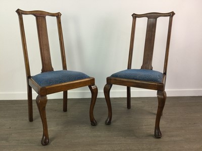 Lot 273 - A SET OF FOUR MAHOGANY DINING CHAIRS