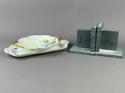 Lot 288 - A DOULTON EGLINGTON JUG, ANOTHER JUG, PAIR OF BOOKENDS, HUNTING KNIFE AND OTHER OBJECTS