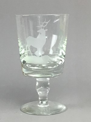 Lot 290 - A LOT OF SIX EDINBURGH CRYSTAL SPIRIT GLASSES AND OTHER GLASSES