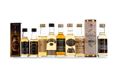 Lot 44 - 10 ASSORTED WHISKY MINIATURES - INCLUDING GLENDRONACH 15 YEAR OLD REVIVAL