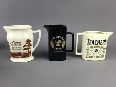 Lot 79 - A LOT OF ASSORTED WHISKY AND BEER BRANDED WATER JUGS