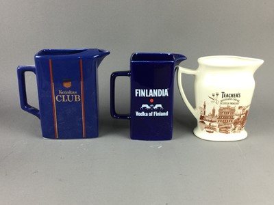 Lot 82 - A LOT OF ASSORTED WHISKY AND BEER BRANDED WATER JUGS
