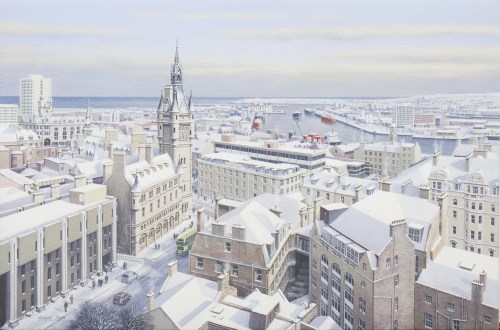 Lot 353 - * MALCOLM BUTTS (1943 - 2009), ABERDEEN oil on...
