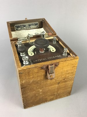 Lot 304 - A CRYSTAL RECEIVER AND HAND TOOLS