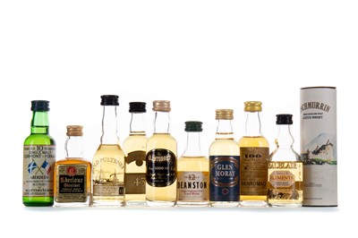 Lot 45 - 10 ASSORTED WHISKY MINIATURES - INCLUDING ABERLOUR 9 YEAR OLD 1970S