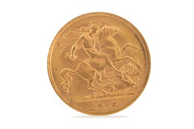 Lot 30 - A GEORGE V GOLD HALF SOVEREIGN DATED 1914