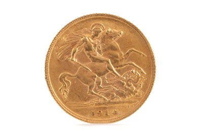 Lot 60 - A GEORGE V GOLD HALF SOVEREIGN DATED 1914