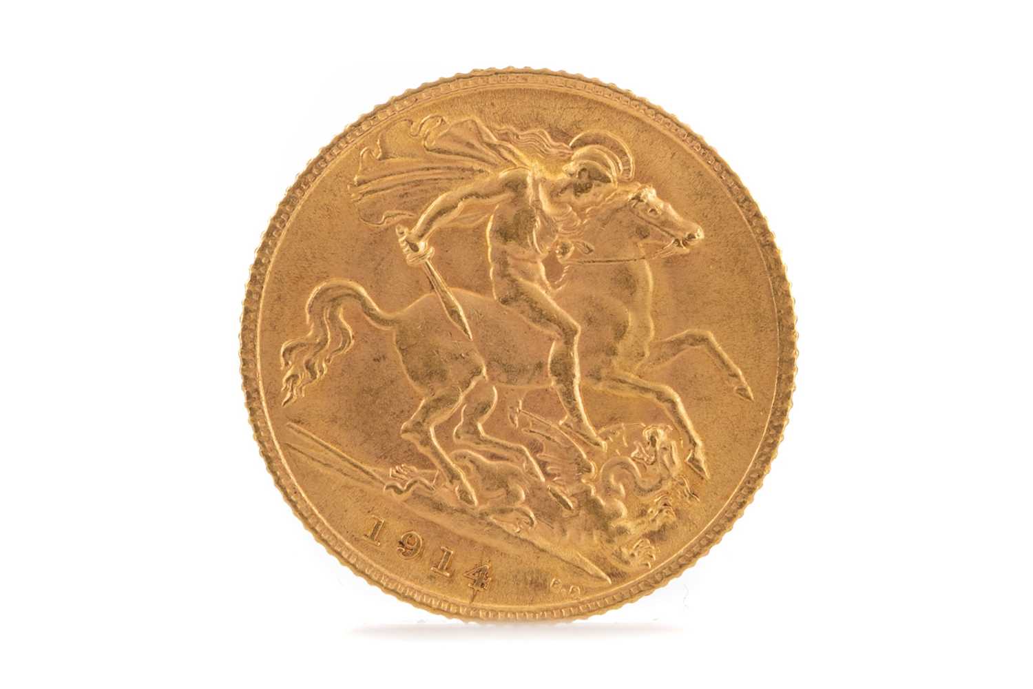 Lot 65 - A GEORGE V GOLD HALF SOVEREIGN DATED 1914