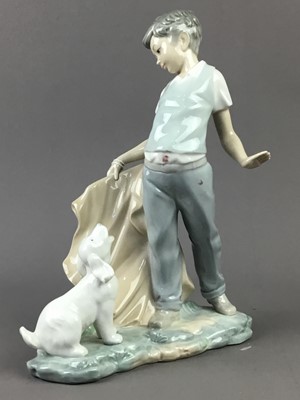 Lot 329 - A NAO FIGURE GROUP AND OTHER CERAMICS