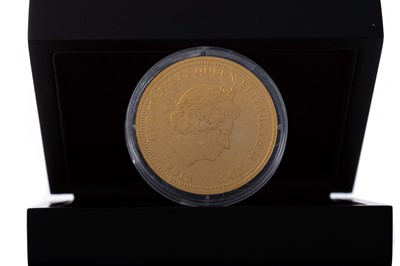 Lot 29 - THE 2013 QUEEN ELIZABETH II AND THE LION GOLD QUINTUPLE SOVEREIGN
