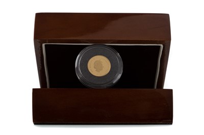 Lot 42 - THE 2012 ELIZABETH AND THE LION GOLD QUARTER SOVEREIGN