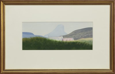 Lot 211 - BENEATH THE SGURR, ISLE OF EIGG, A PASTEL BY BET LOW