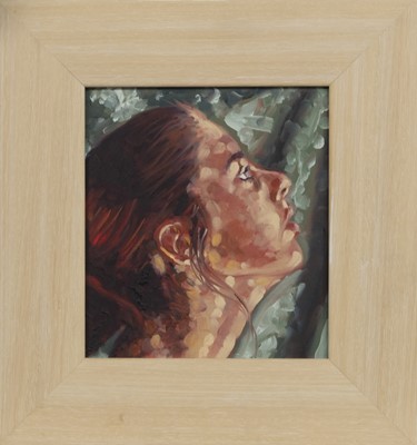 Lot 212 - STUDY OF CLAIRE II, AN OIL BY GRAEME SHARP