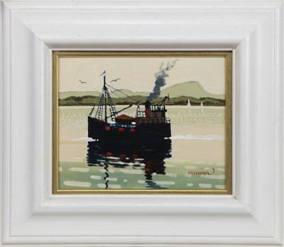 Lot 216 - STILL WATERS, AN ACRYLIC BY FRANK COLCLOUGH