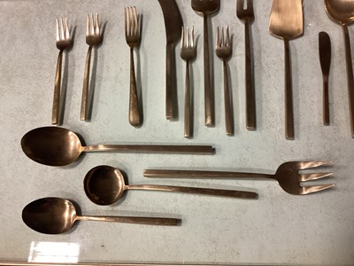 Lot 363 - A SUITE OF NICKEL BRONZE TABLE APPOINTMENTS