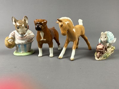 Lot 23 - A BESWICK AND OTHER ANIMAL FIGURES