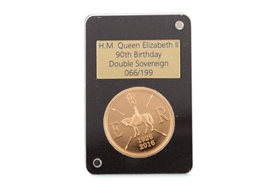 Lot 62 - THE 2016 QUEEN ELIZABETH II 90TH BIRTHDAY DOUBLE SOVEREIGN