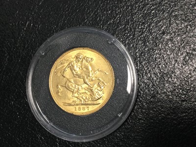 Lot 79 - A VICTORIA GOLD SOVEREIGN DATED 1887