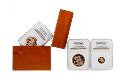 Lot 84 - THE 2016 QUEEN ELIZABETH II ULTRA CAMEO FIVE COIN GOLD SOVEREIGN SET