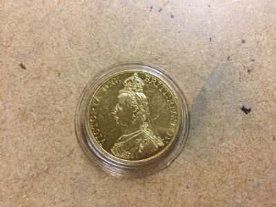 Lot 85 - A VICTORIA GOLD QUINTUPLE SOVEREIGN DATED 1887