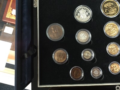 Lot 6 - THE VERY RARE 1937 KING GEORGE VI COMPLETE CORONATION YEAR PROOF GOLD AND SILVER COIN SET
