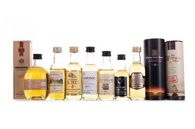 Lot 93 - 10 ASSORTED WHISKY MINIATURES - INCLUDING GLENDRONACH 12 YEAR OLD ORIGINAL