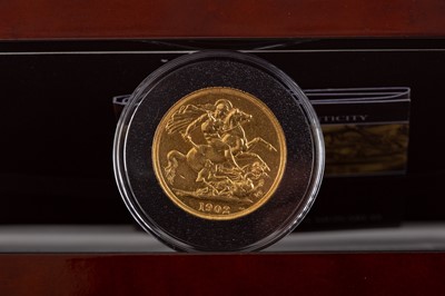 Lot 22 - AN EDWARD VII GOLD DOUBLE SOVEREIGN DATED 1902