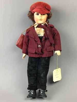 Lot 134 - A BISQUE HEADED DOLL AND FIVE OTHERS