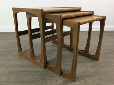 Lot 344 - A TEAK NEST OF THREE TABLES