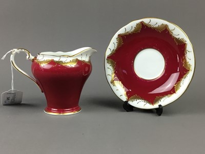 Lot 349 - A TUSCAN PART TEA SERVICE AND OTHER TEA WARE