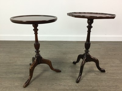 Lot 333 - A LOT OF THREE REPRODUCTION MAHOGANY WINE TABLES AND ANOTHER