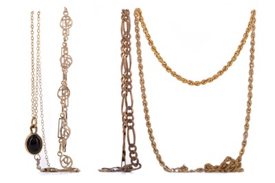 Lot 764 - A COLLECTION OF GOLD CHAINS AND BRACELETS