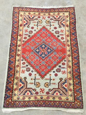 Lot 322 - AN EASTERN RUG OF TURKISH DESIGN ALONG WITH ANOTHER