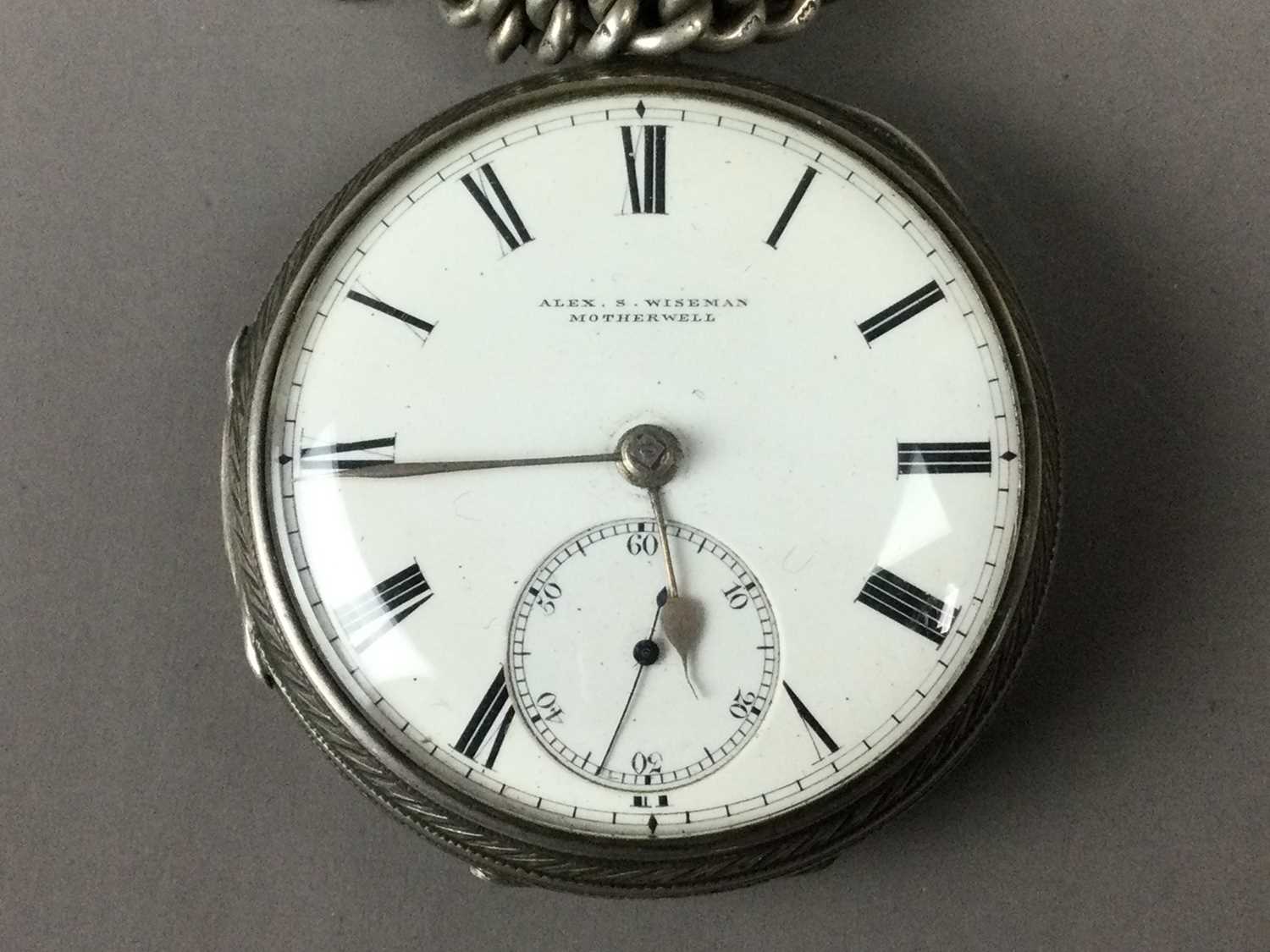 Lot 8 - A SILVER CASED POCKETWATCH AND FIVE OTHER POCKETWATCHES