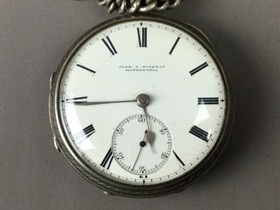 Lot 8 - A SILVER CASED POCKETWATCH AND FIVE OTHER POCKETWATCHES