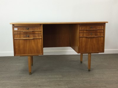 Lot 365 - A TEAK KNEEHOLE DESK