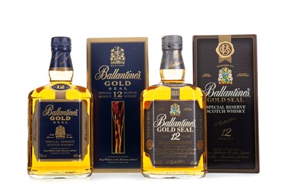 Lot 96 - 2 BOTTLES OF BALLANTINE'S 12 YEAR OLD GOLD SEAL 75CL
