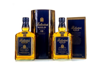 Lot 140 - 2 BOTTLES OF BALLANTINE'S 12 YEAR OLD GOLD SEAL