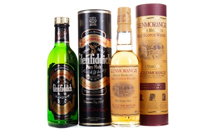 Lot 143 - GLENFIDDICH SPECIAL OLD RESERVE 35CL & GLENMORANGIE 10 YEAR OLD 35CL