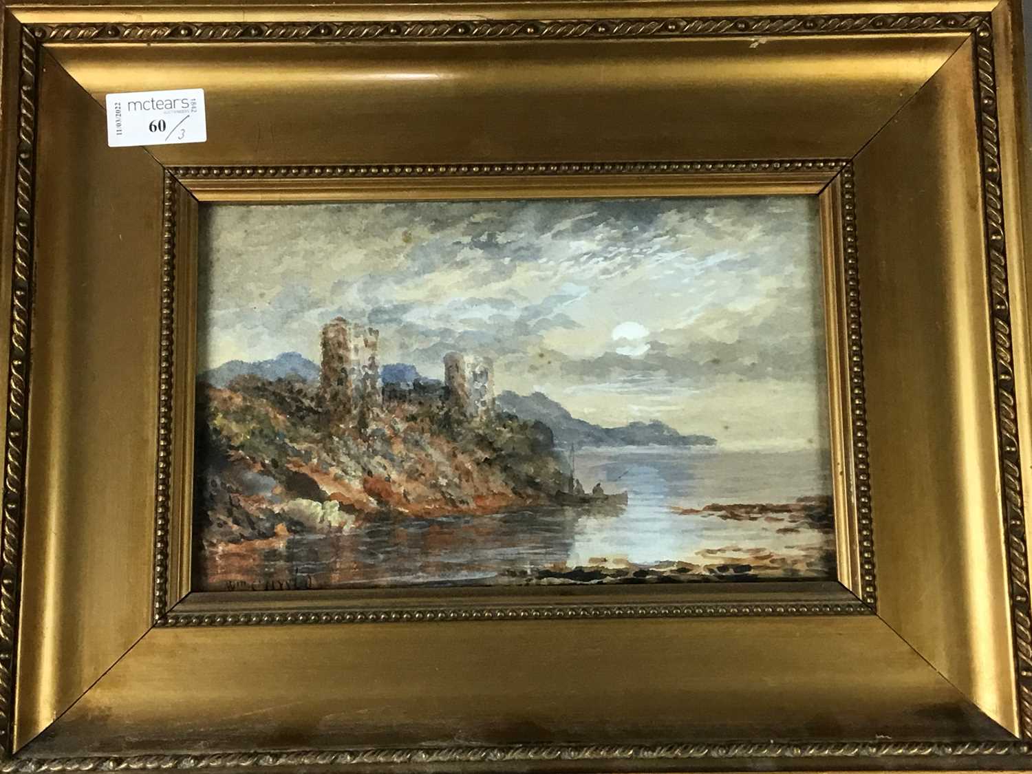 Lot 60 - A LOT OF TWO WATERCOLOURS AND AN OIL