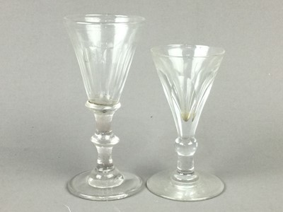 Lot 149 - A LOT OF TWO 19TH CENTURY DRINKING GLASSES AND OTHER ITEMS