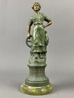 Lot 218 - A PAIR OF SPELTER FIGURES