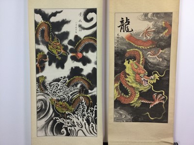 Lot 386 - A LOT OF TWO JAPANESE SCROLL PICTURES