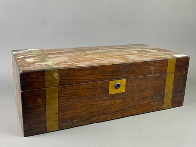 Lot 220 - A MAHOGANY WRITING SLOPE