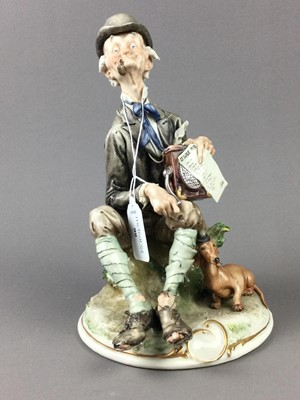 Lot 99 - A LOT OF SIX CAPODIMONTE FIGURES ALONG WITH ANOTHER FIGURE