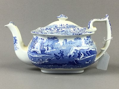 Lot 164 - A SPODE ITALIAN PATTERN TUREEN ALONG WITH OTHER BLUE AND WHITE CERAMICS