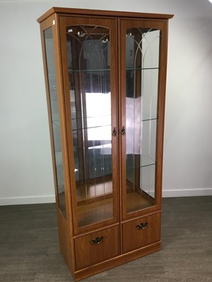 Lot 234 - A MODERN TWO DOOR DISPLAY CABINET