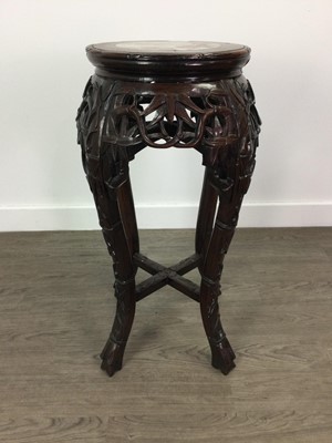 Lot 1241 - A CHINESE HARDWOOD JARDINIERE STAND
