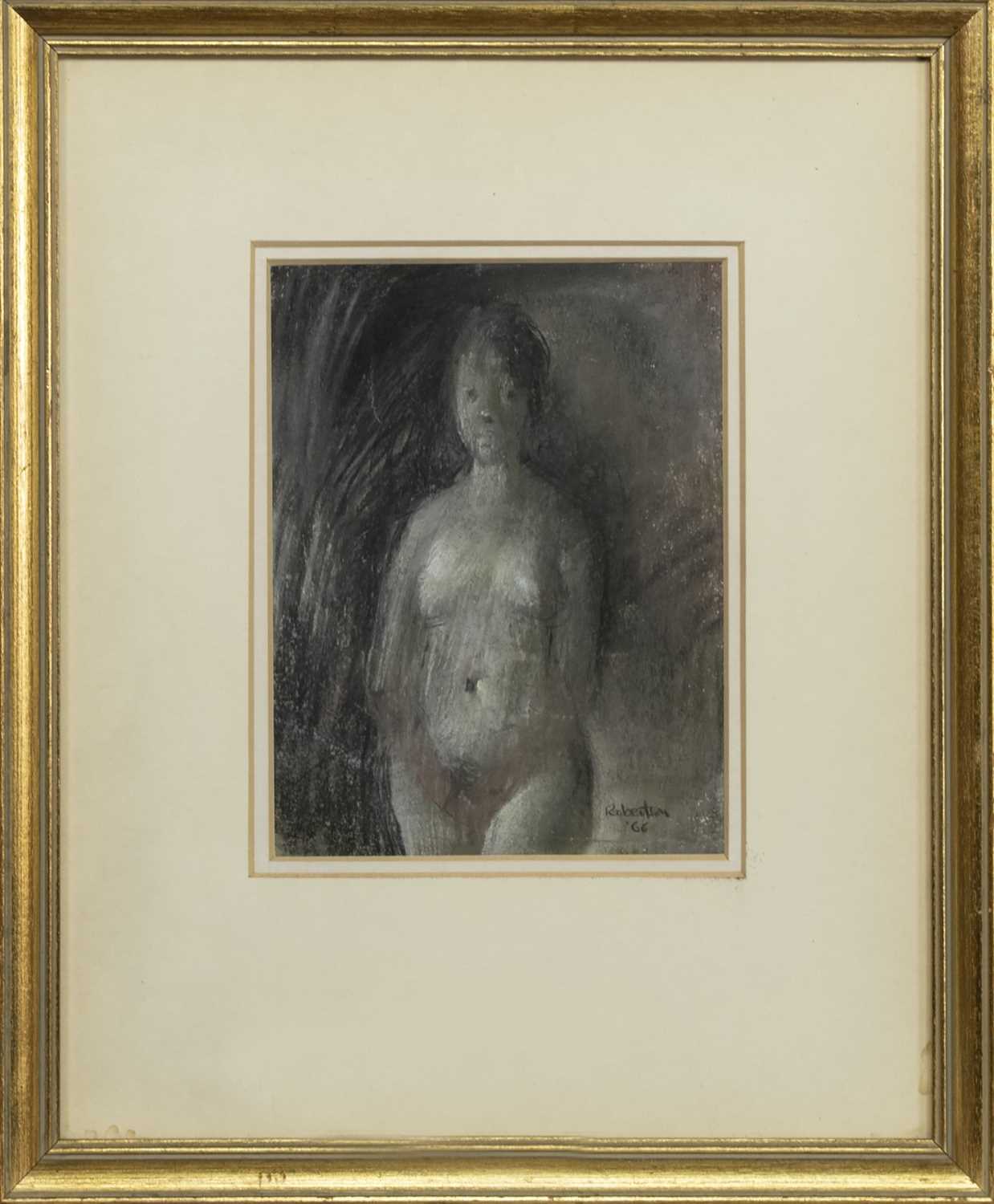 Lot 58 - NUDE STUDY, A PASTEL BY JAMES DOWNIE ROBERTSON