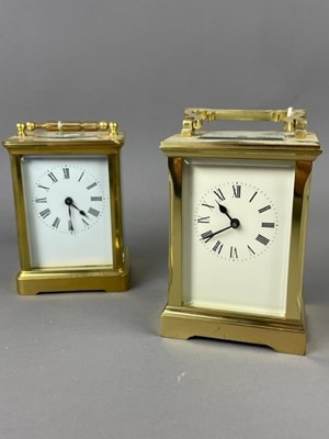 Lot 90 - A LOT OF TWO CARRIAGE CLOCKS